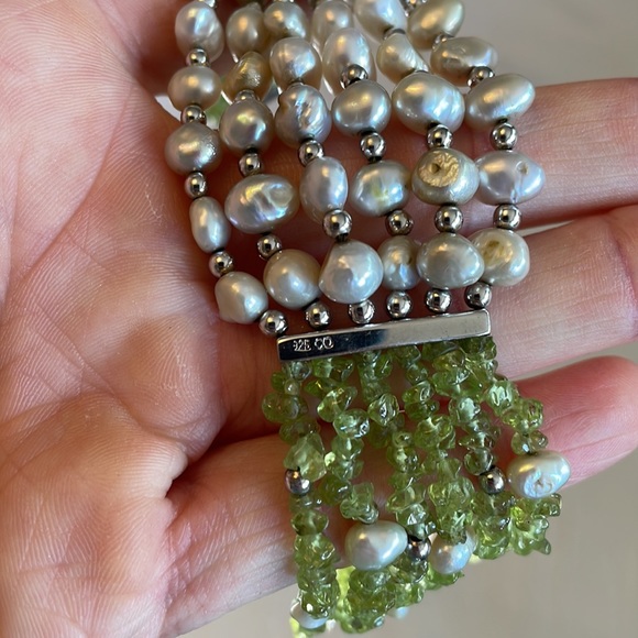 925 Silver Seed Pearl Bracelet - Picture 4 of 6